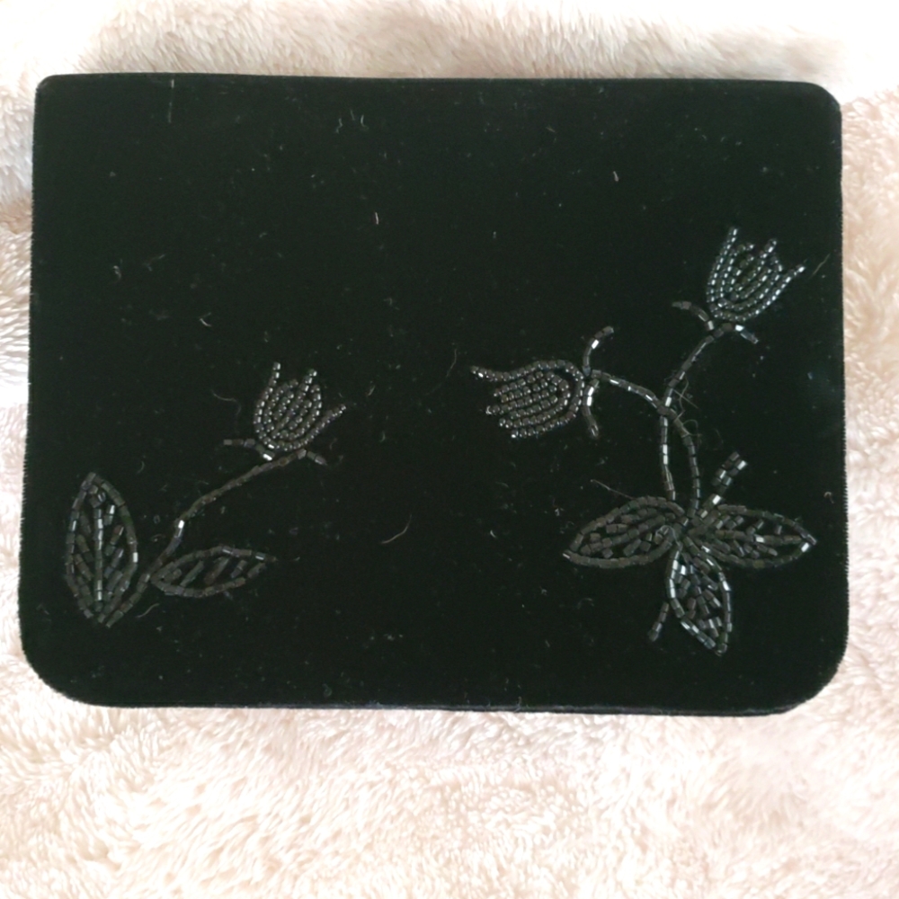 Velvet beaded purse